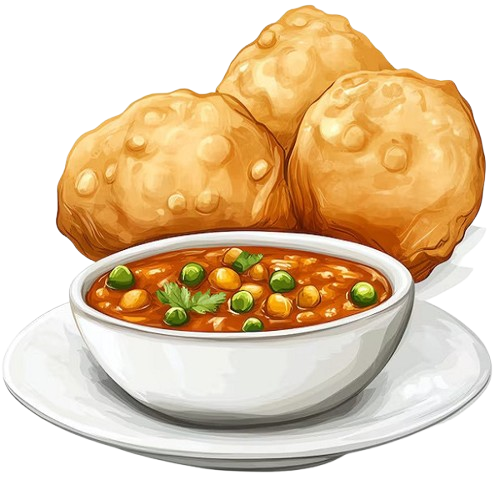 Food,image, Chole-bhature at eatnearby